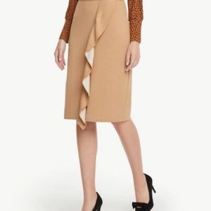NWT Ann Taylor Ruffle Sweater Pencil Skirt, Size S